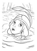 A coloring page of peter pan